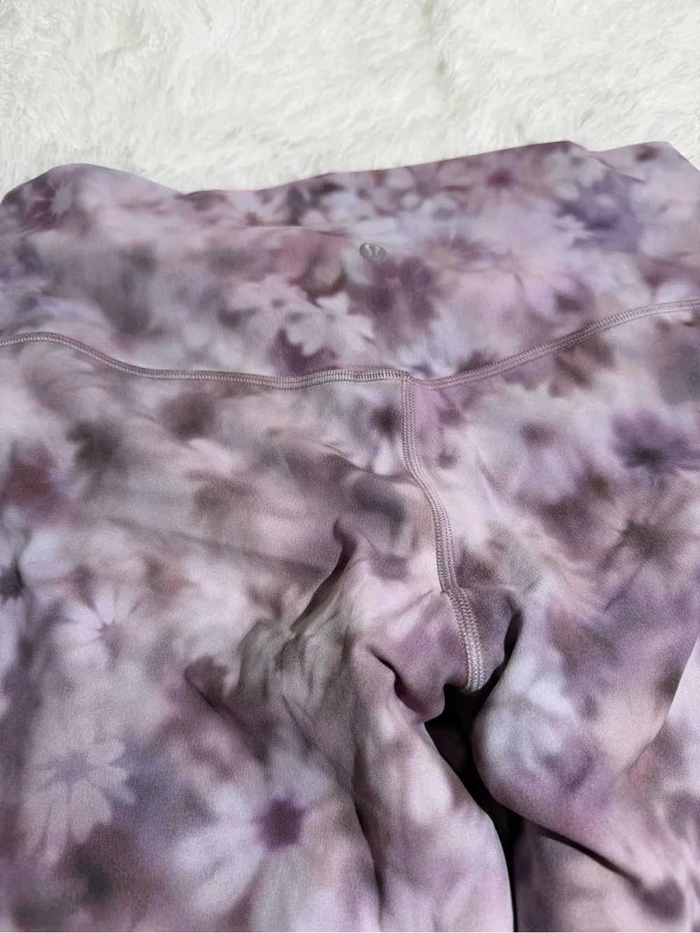 NWT lululemon athletica Align HR 25” Lavender Tie-Dye Floral White Leggings Pant